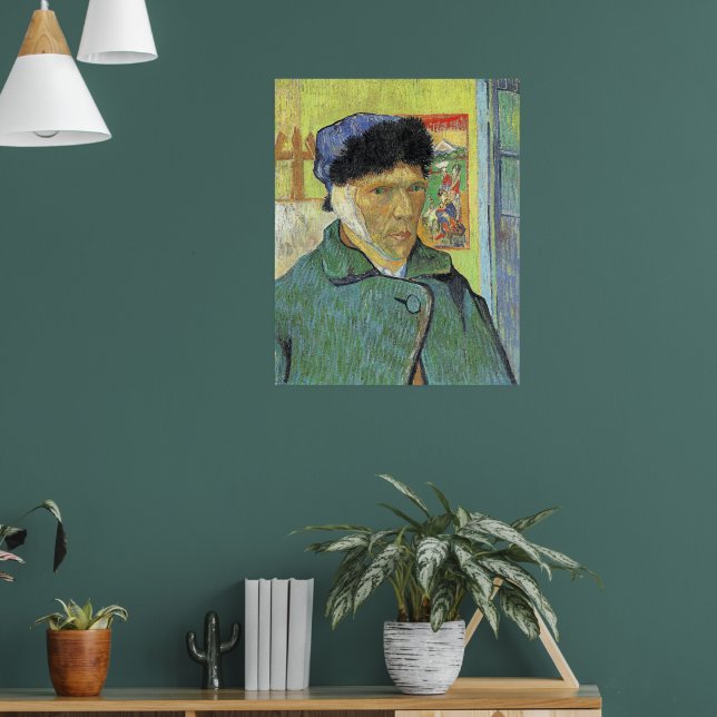 Póster Vincent van Gogh, autorretrato con oreja maltrecha (Salón 1)