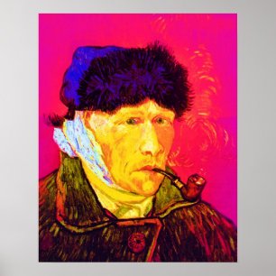 Póster Vincent Van Gogh - Autorretrato Vendaje Pop Art