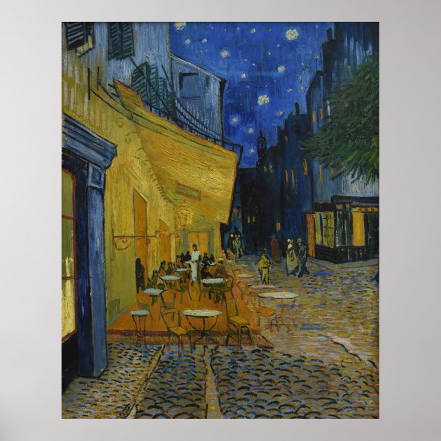 Póster Vincent Van Gogh Cafe Terrace Classic Painting (Frente)