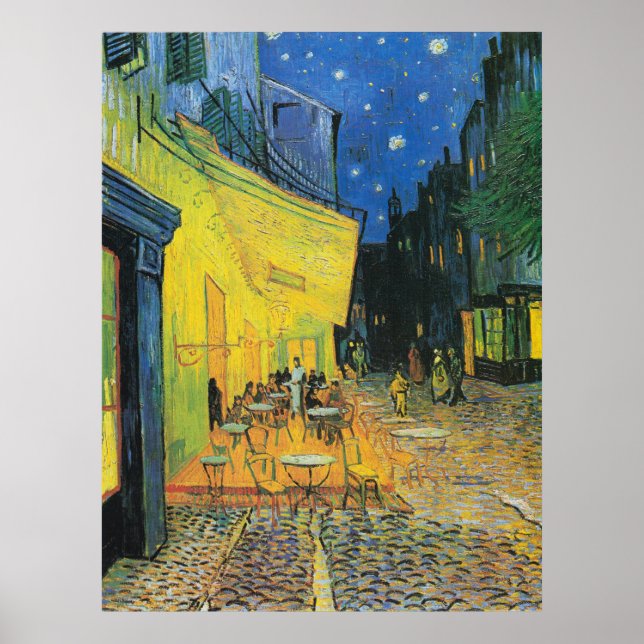 Póster Vincent van Gogh Cafe Terrace de noche (Frente)
