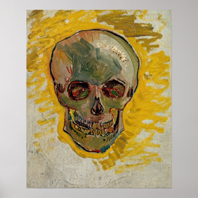 Póster Vincent van Gogh - Calavera 1887 #2 (Frente)