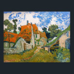 Póster Vincent van Gogh - Calle de Auvers-sur-Oise<br><div class="desc">Calle de Auvers-sur-Oise - Vincent van Gogh,  Oil on Canvas,  1890 en Auvers-sur-Oise</div>