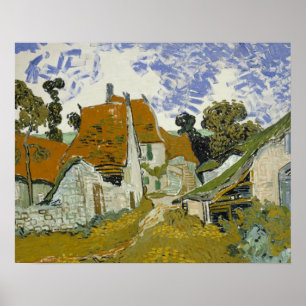 Póster Vincent van Gogh - calle en Auvers-sur-Oise