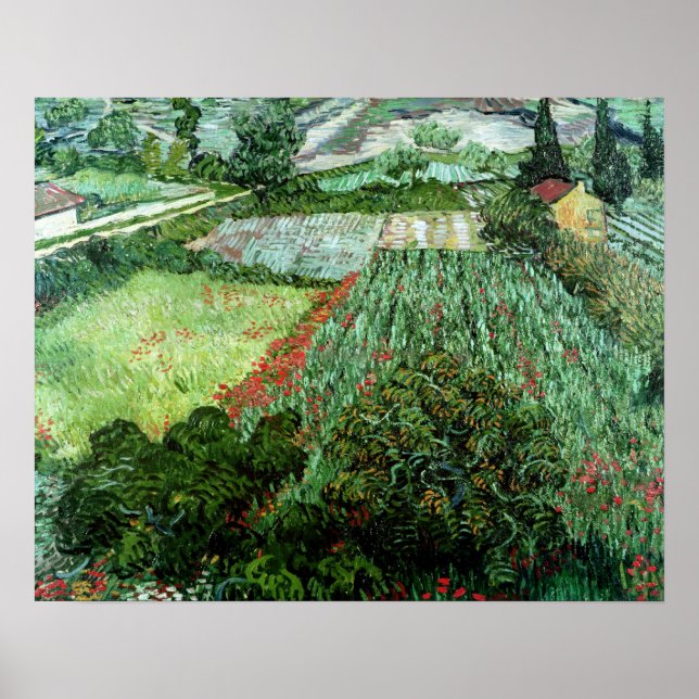 Póster Vincent van Gogh | Campo con cachorros, 1889 (Frente)