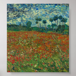 Póster Vincent van Gogh - Campo de amapola
