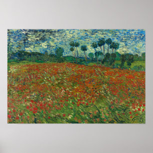 Póster Vincent van Gogh - Campo de amapola