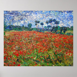 Póster Vincent van Gogh - Campo de amapola