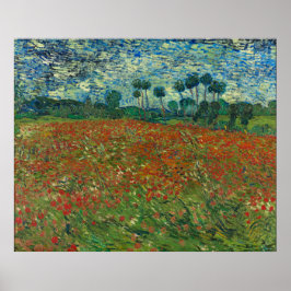 Póster Vincent van Gogh - Campo de amapolas