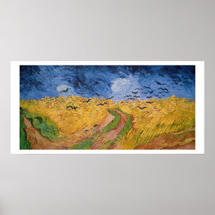 Póster Vincent van Gogh   Campo de rueda con cuervos, 189