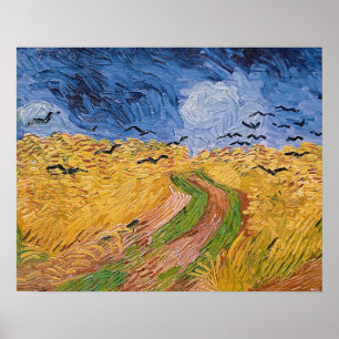 Póster Vincent van Gogh   Campo de rueda con cuervos, 189