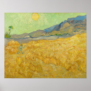 Póster Vincent van Gogh - Campo de trigo con segador