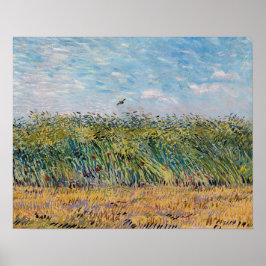 Póster Vincent van Gogh - Campo de trigo con una alondra