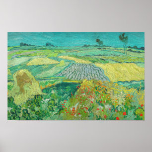 Póster Vincent van Gogh - Campos de trigo cerca de Auvers
