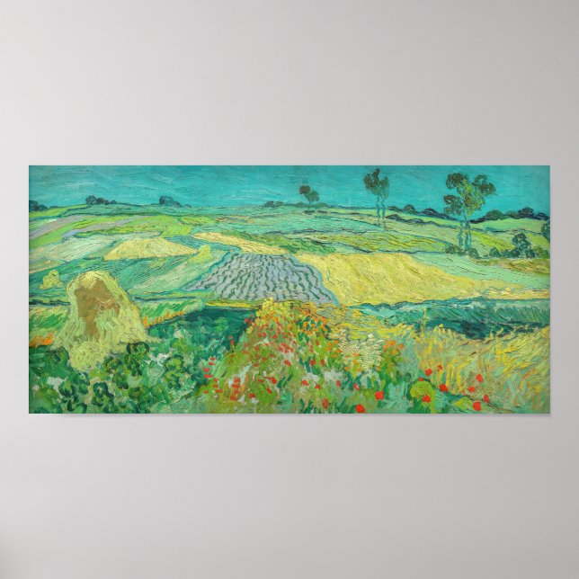 Póster Vincent van Gogh - Campos de Trigo cerca de Auvers (Frente)