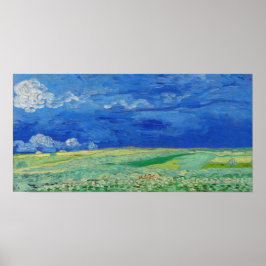 Póster Vincent van Gogh - Campos de trituración bajo las