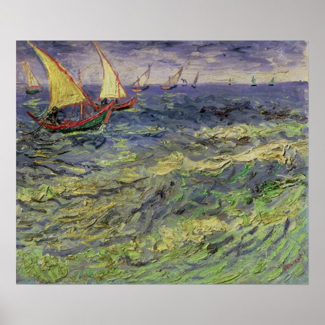 Póster Vincent van Gogh | Capa marina en Saintes-Maries (Frente)
