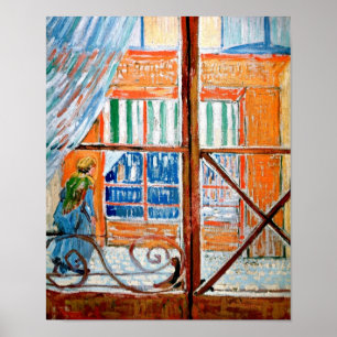 Póster Vincent Van Gogh - Carnicería vista desde una vent