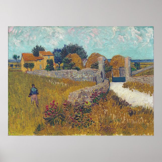 Póster Vincent Van Gogh - Casa de campo en Provenza (Frente)