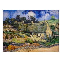 Vincent Van Gogh - Casas de paja en Cordeville