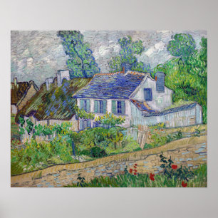 Póster Vincent van Gogh - Casas en Auvers