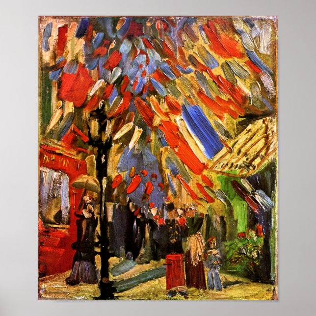 Póster Vincent Van Gogh - Celebración Del 14 De Julio (Frente)