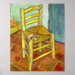 Póster Vincent Van Gogh Chair con tubería<br><div class="desc">Vincent Van Gogh Chair con Poster de tubería</div>