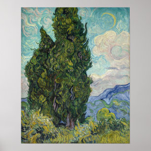 Póster Vincent van Gogh - Cipreses