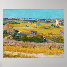 Póster Vincent van Gogh - Cosecha en La Crau