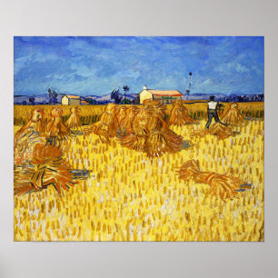 Póster Vincent van Gogh - Cosecha en Provenza
