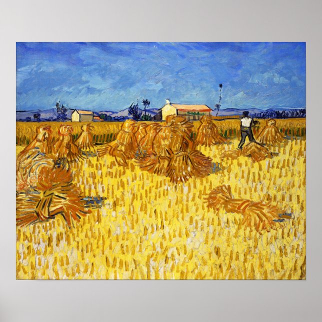 Póster Vincent van Gogh - Cosecha en Provenza (Frente)