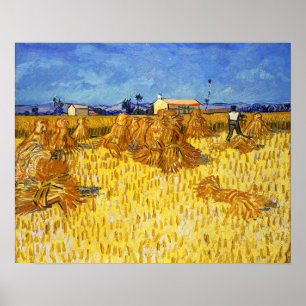 Póster Vincent van Gogh - Cosecha en Provenza