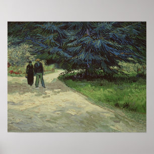 Póster Vincent van Gogh   Couple in the Park, Arles, 1888