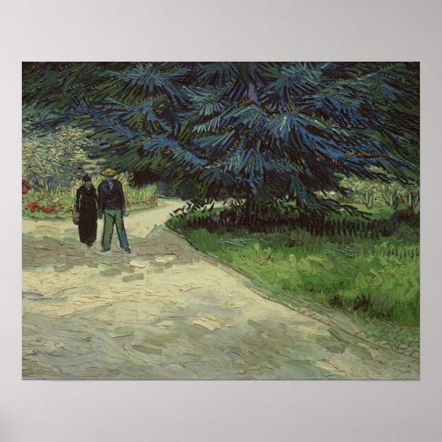Póster Vincent van Gogh | Couple in the Park, Arles, 1888 (Frente)