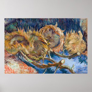 Póster Vincent van Gogh - Cuatro girasoles cortados