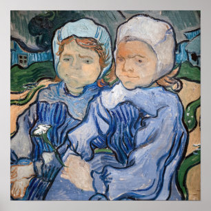 Póster Vincent van Gogh - Dos niñas