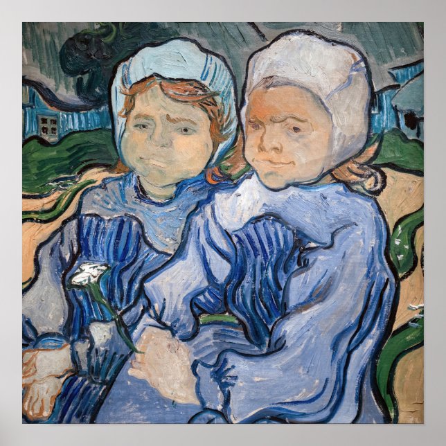 Póster Vincent van Gogh - Dos niñas (Frente)