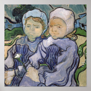 Póster Vincent van Gogh   Dos niñas pequeñas, 1890