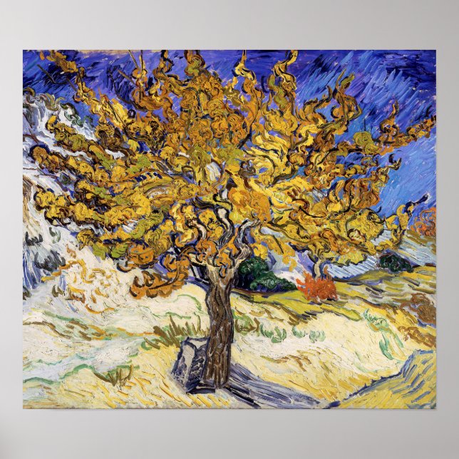 Póster Vincent van Gogh - El árbol de las moras (Frente)