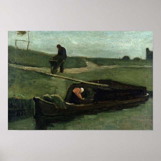 Póster Vincent van Gogh | El Barco de la turba, 1883 (Frente)