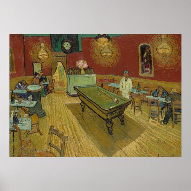 Póster VINCENT VAN GOGH - El café nocturno 1888 (Frente)