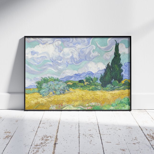 Póster Vincent Van Gogh, el campo de trigo con cipreses (Subido por el creador)