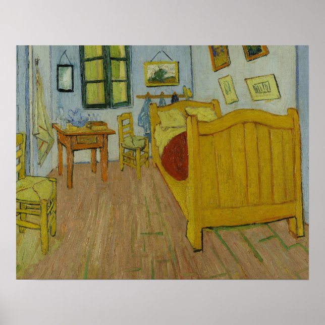 Póster Vincent van Gogh - El dormitorio (Frente)
