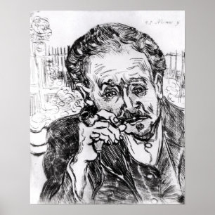 Póster Vincent van Gogh El hombre con la tubería