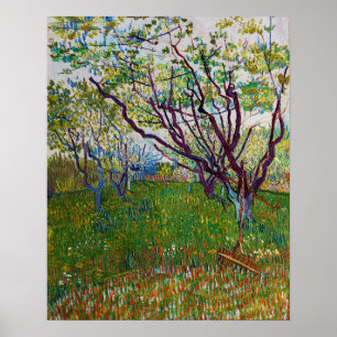Póster Vincent van Gogh - El huerto en flor