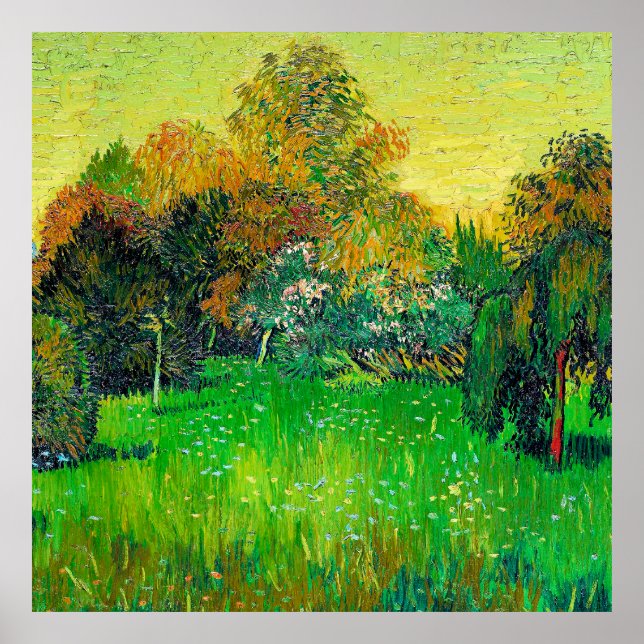 Póster Vincent van Gogh, El jardín del poeta, (Frente)