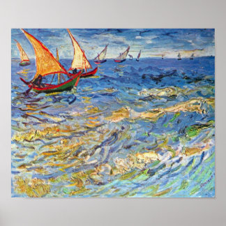 Póster Vincent Van Gogh - El Mar En Saintes Maries