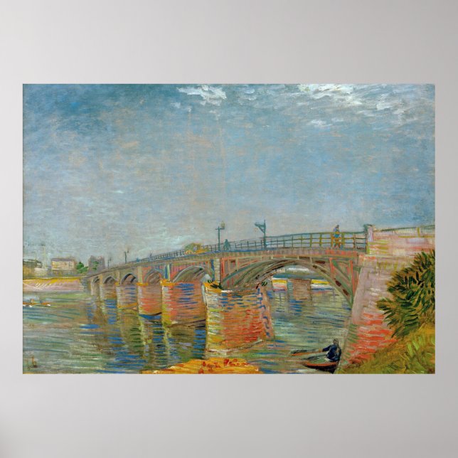 Póster Vincent van Gogh - El puente del Sena en Asnieres (Frente)