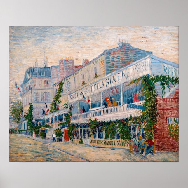 Póster Vincent van Gogh - El restaurante de la Sirena (Frente)