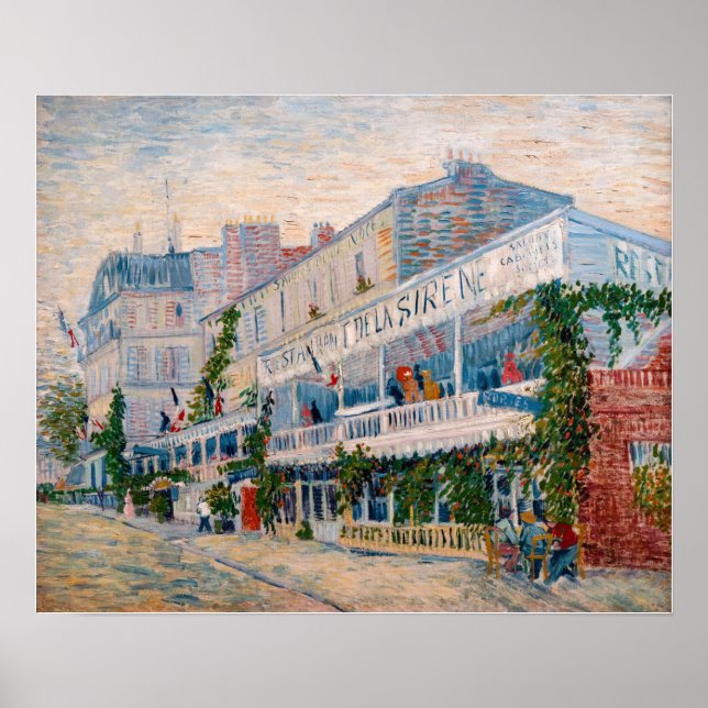 Póster Vincent van Gogh - El restaurante de la Sirene (Frente)