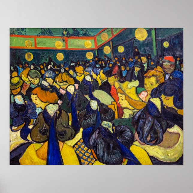Póster Vincent van Gogh - El salón de baile de Arles (Frente)